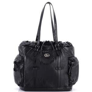 Gucci Tonal Gg Drawstring Tote Leather #249455G12B